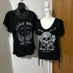 2 Hard Rock Guitar Co. Orlando black Rock&Roll tops